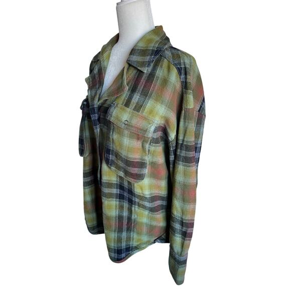 Free People Izzy Olive Combo Shirt/Shacket XS/SM/MD NWT - Picture 8 of 11